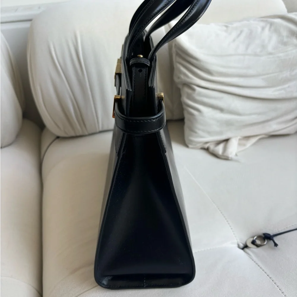 Saint Laurent Black Tote Bag with Gold Accents - Picture 5 of 7